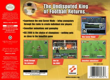 International Superstar Soccer 2000 (USA) (En,Es) (Rev 1) box cover back